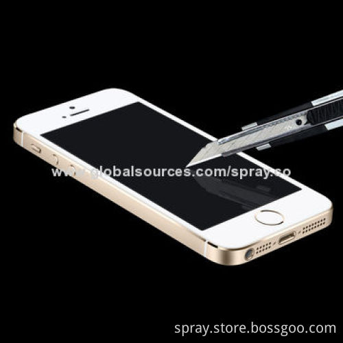 Tempered-glass Screen Film for iPhone 5/5S/5C, 9H Hardness, Super Easy to Install
